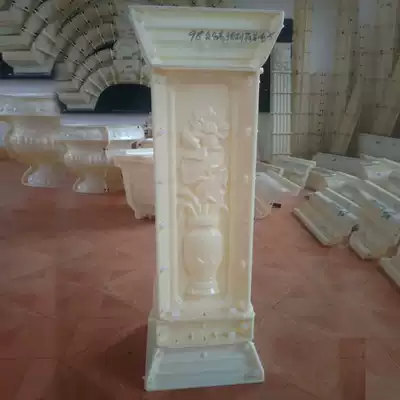 GRC European-style building cement components railing cultural fossil square pier Lotus Pier Lotus partition ABS plastic steel prefabricated Roman column