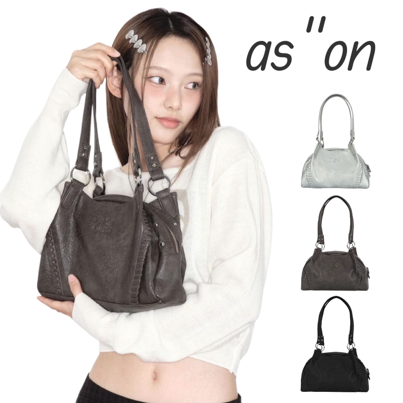 Korean New Ason Hobo Bag Same Style Mini Underarm Bag Large Capacity Single Shoulder Versatile Handbag Motorcycle Bag for Men and Women