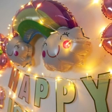 Украшение на день рождения, макет сцены, воздушные шары, годовалая девочка, дети, товары для счастливой вечеринки, Интернет, знаменитости, фон, стена