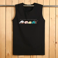 Áo vest nam mùa hè cotton cổ tròn vai rộng Áo thun nam cộng với phân bón XL vest mỏng phần vest căng - Áo vest cotton áo ba lỗ tanktop nam