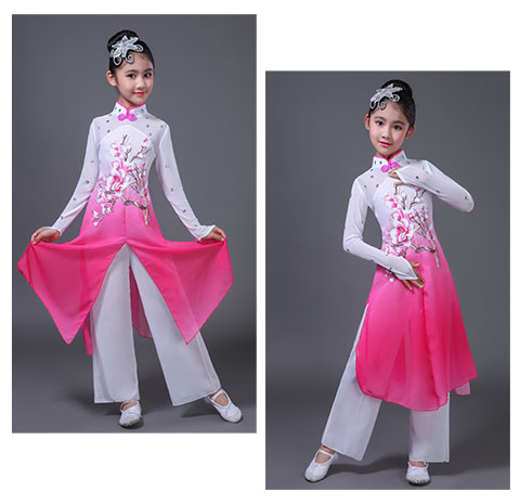 Trang phục múa cổ điển cho trẻ em trang phục khói ngọc nữ mới quần áo trẻ em