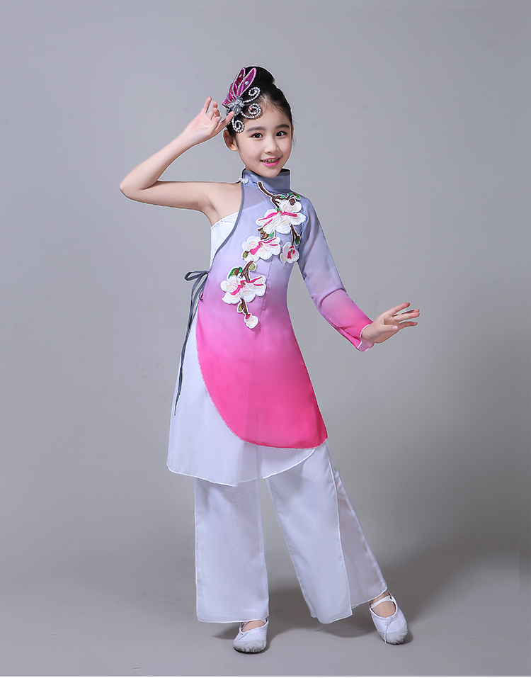 Trang phục múa cổ điển trẻ em trang phục khói ngọc bích nữ mới mực ô múa khiêu vũ biểu diễn múa thanh lịch quần áo tập nhảy