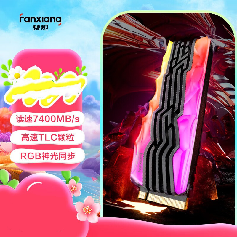 Fanxiang S790R1Tb 2t S790 Solid-State Drive S790E500G M.2 Nvme Brand New Desktop Laptop Rgb