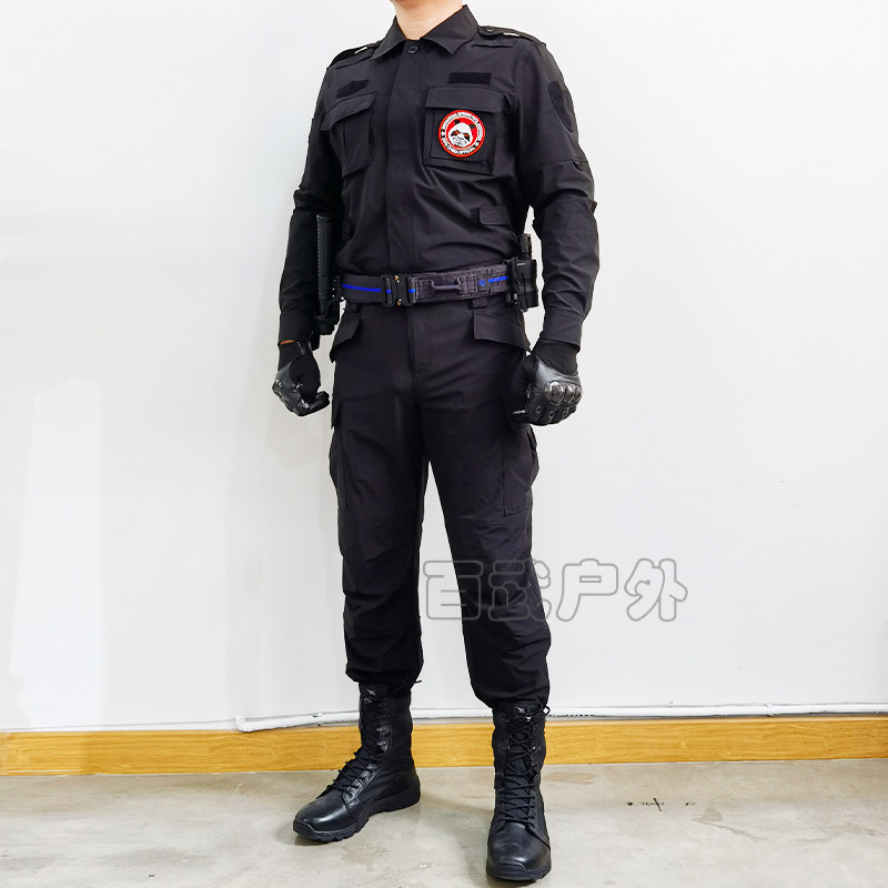 Black Summer Speed Dry Combat Training Suit Hidden Cyan Summer Long Sleeve Short Sleeve Male Training Uniform for instructor clothes