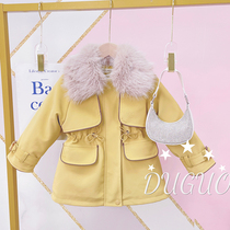 Girl Glint Jacket 2021 New Autumn Winter Clothing Foreign Air Winter Style Detachable Pie Overcomes CUHK Tong Thickened Leather Garment
