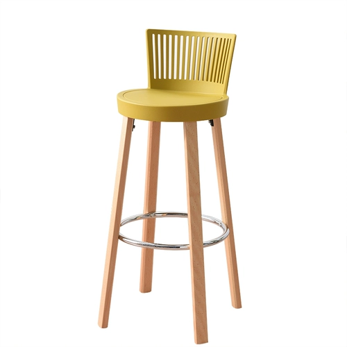 Квадратный варварский стул, сплошной деревянный бар, стул стул стул кофейня Высокий стул. Случай -дизайнерский стул.