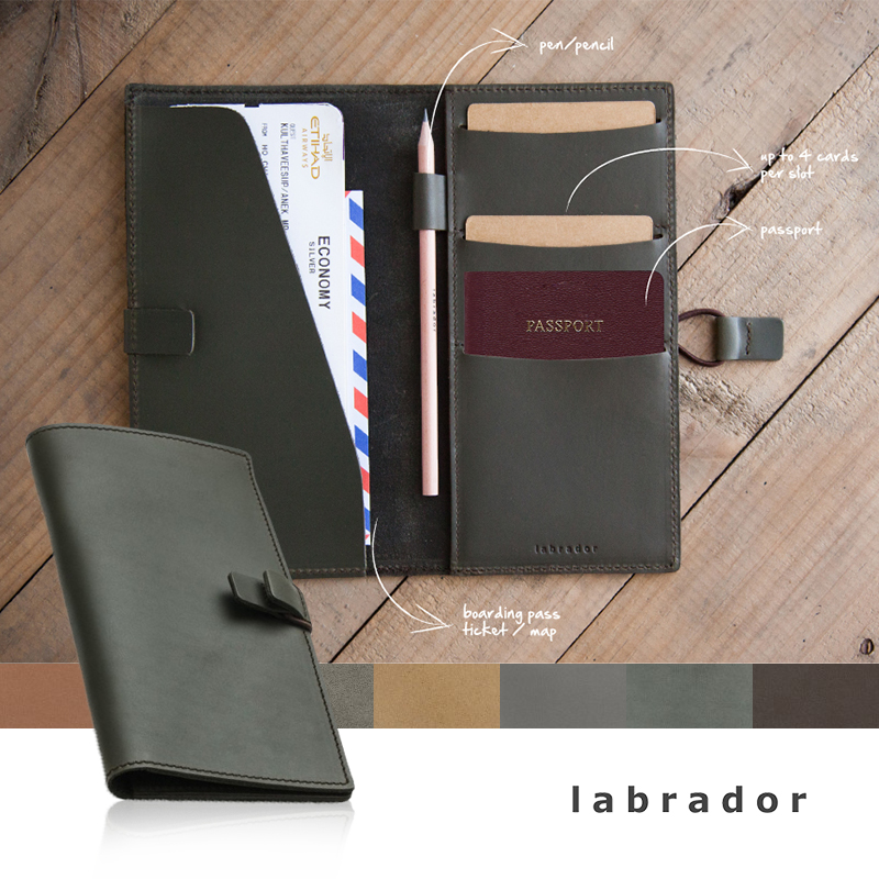 Spot Thailand Thai Labrador Labrador Cortex Minimalist Travel Containing Passport Clip Document Bag