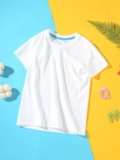 Детская футболка, хлопковая базовая рубашка для раннего возраста, делается под заказ, короткий рукав, детская одежда