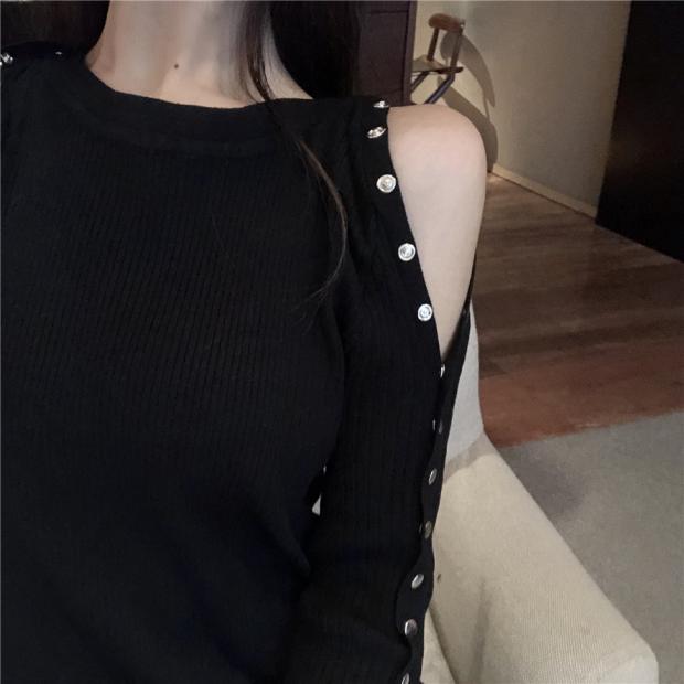 Liu Sansan chic đầu thu váy eo đen thon đáy quây đan túi đeo hông nữ D2034 váy nữ thắt nơ eo