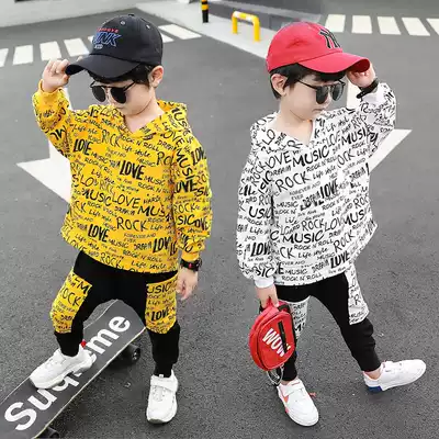 Korean children's suit boy set 2021 new foreign school boy boy spring and autumn Korean sports two-piece set tide