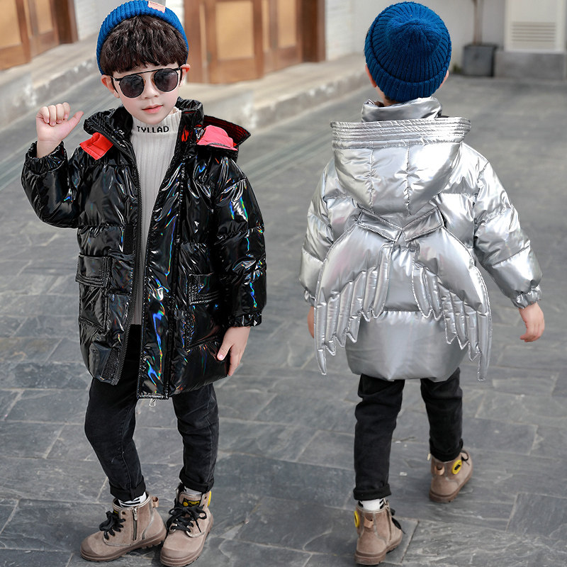 South Korean men's thickened cotton clothes 2020 winter new middle children duvet cotton clothing Children's foreign palate bright face Korean version cotton padded jacket