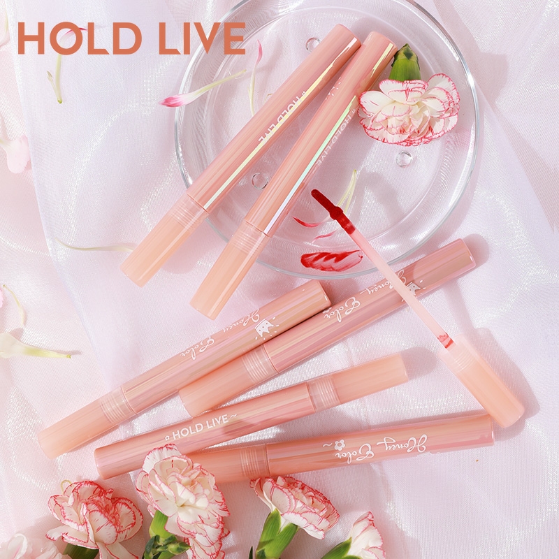 HOLD LIVE small powder stick water mist lip glaze autumn and winter color water light mirror smoke honey bean milk tea smoke lip gloss
