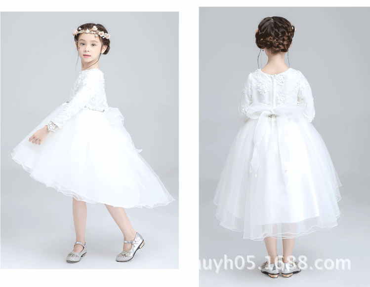 Mùa thu và mùa đông cô gái cộng với nhung nơ váy đầm sinh nhật trẻ em tiệc công chúa váy pettiskirt show váy áo gile bé trai