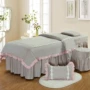 Beauty khăn trải giường gia đình bốn bông liệu pháp xoa bóp bông bedspread đơn giản nhỏ phong cách châu Âu sang trọng cao cấp đặt ra một màu rắn - Trang bị tấm các mẫu ga giường spa