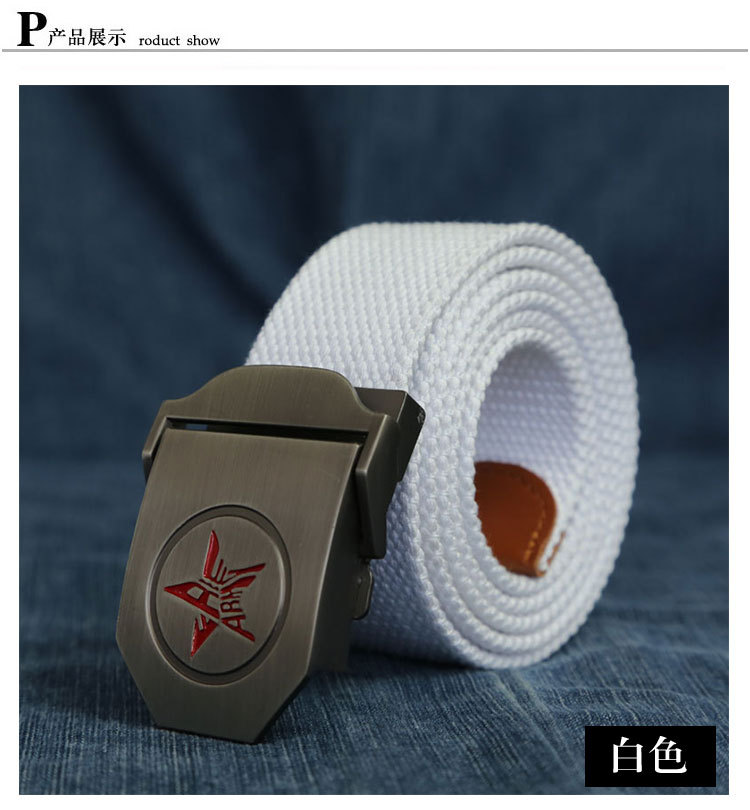 Màu đỏ năm sao quạt quân đội ngoài trời đai vải ngụy trang quần jean vành đai bên trong <quân đội Nga vành đai quân đội nam dây nịt da bò
