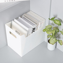 Desktop storage box book stationery Notebook magazine plastic folding file box student dormitory finishing box