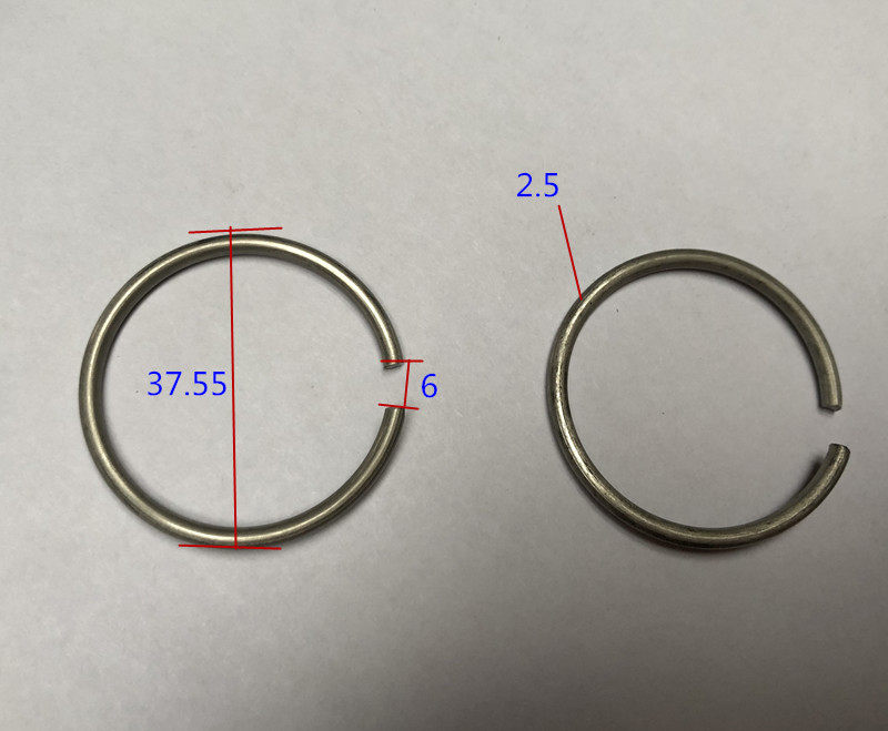 Steel wire retaining ring stop ring card reed outer card round shaft with bearing stop ring steel wire card spring wire diameter 2 5