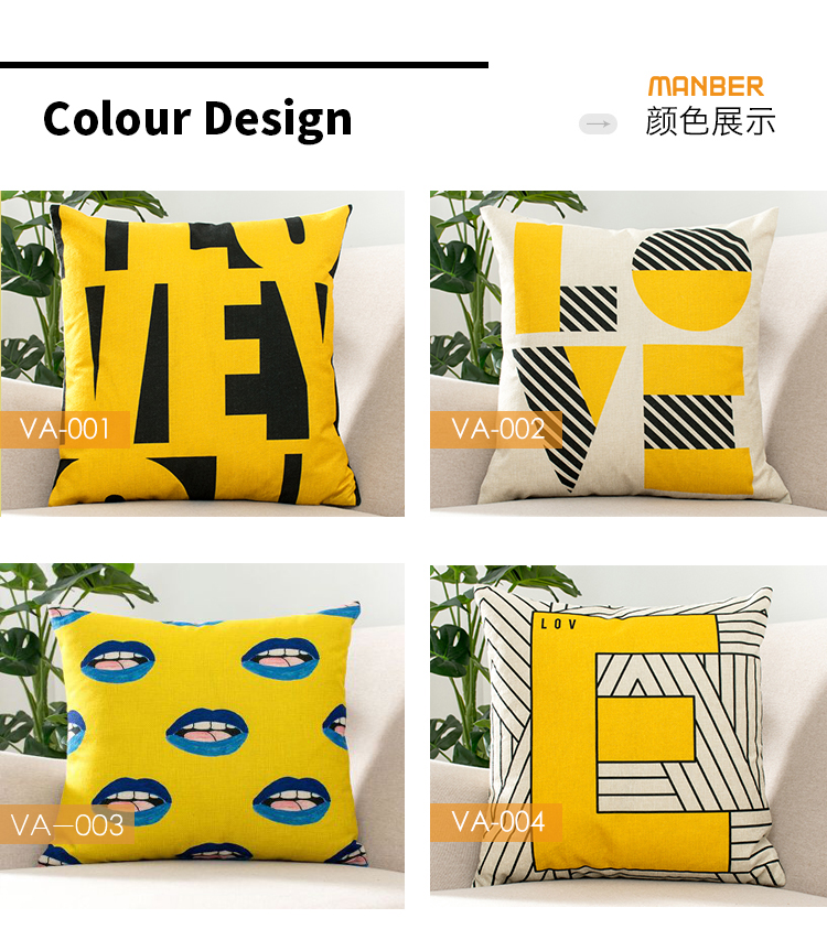 Bắc Âu cotton và lanh gối phòng ngủ giường đệm văn phòng ngủ vuông gối phòng khách sofa gối với lõi - Trở lại đệm / Bolsters bộ ngủ văn phòng