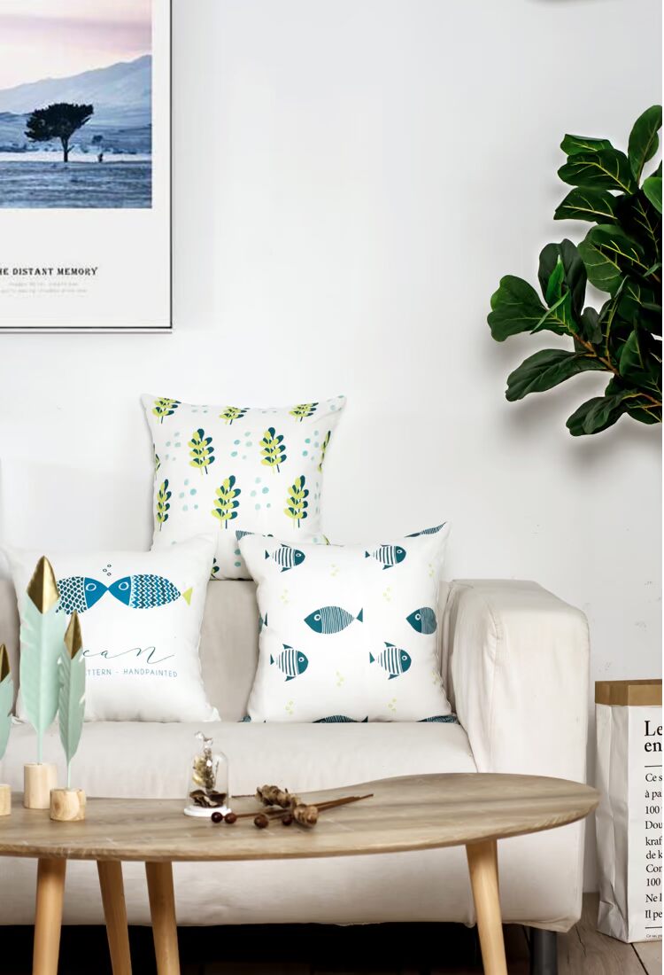 Bắc Âu cá nhỏ gối đệm sofa văn phòng ngủ trưa eo gối gối trở lại đệm gối lõi gối tựa sofa cao cấp