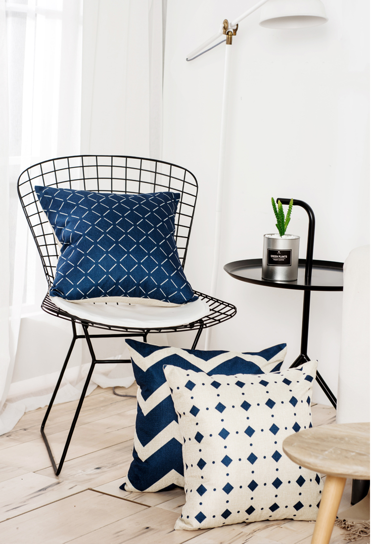 Gối bông hình học Bắc Âu Sofa phòng khách đệm lưng gối văn phòng Xe eo với lõi gối thắt lưng - Trở lại đệm / Bolsters Chăn tiện ích