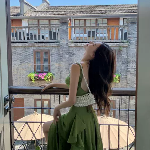 [Искупление половина Shu Girl Зеленая юбка