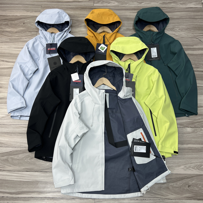 All-Weather, Wind, Rain, and Snow Resistant, Fully Taped, Unisex, Wear-Resistant, Waterproof, Outdoor Hardshell Jacket, Single-Layer Jacket