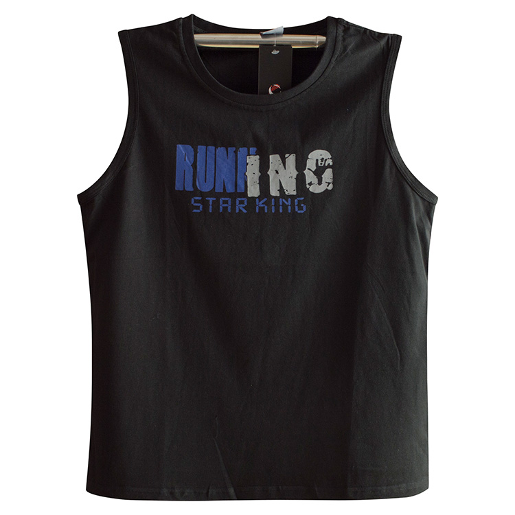 Không tay t-shirt mồ hôi vest thể thao lỏng rộng vai cotton cộng với phân bón XL vest nam mùa hè dưới vest