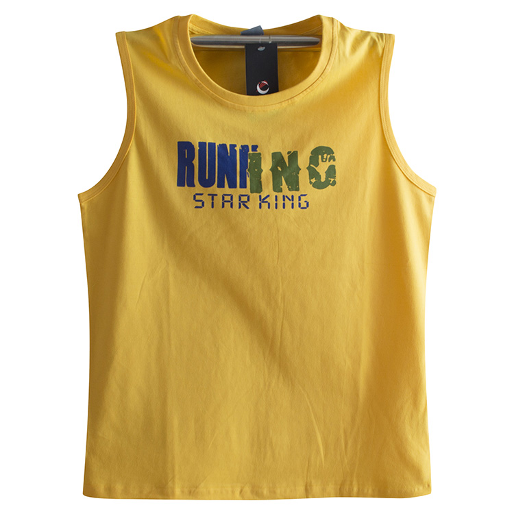 Không tay t-shirt mồ hôi vest thể thao lỏng rộng vai cotton cộng với phân bón XL vest nam mùa hè dưới vest