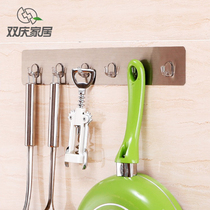 Shuangqing strong suction cup adhesive hook kitchen hook bathroom adhesive hook no trace nail-free adhesive hook wall hook wall-mounted row hook