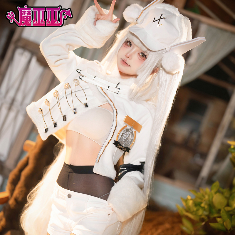 [in Stock] Goddess of Victory Nikke Nikki Brander Lucky Express Train Cos Costume White Rabbit Collection