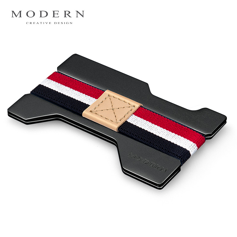 German Modern creative anti-theft wallet bank card Bag Men's ultra-thin metal wallet aluminum alloy anti-degaussing card holder