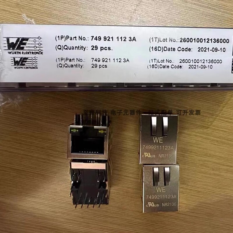 7497110616 Würth We Network Interface Rj45 Connector Through-Hole Lan Ethernet Transformer 8P