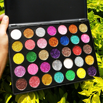 ins super fire 35-color sequins stage makeup Childrens eye shadow palette shows super shiny crystal pearlescent special glitter
