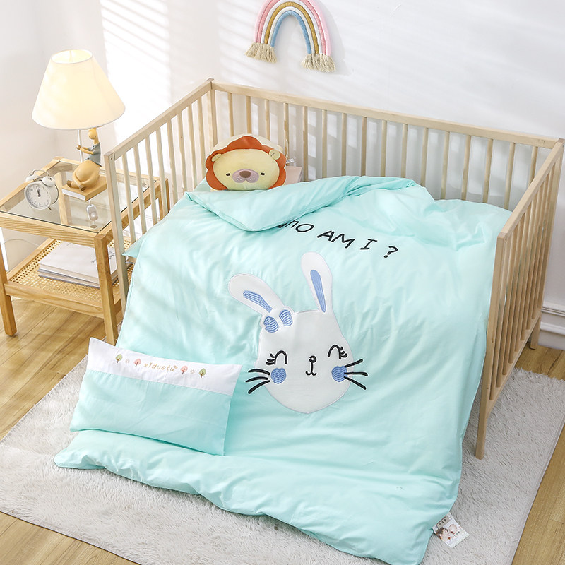 Children's kindergarten quilt three pieces of pure cotton pack baby into the garden bed with nap bedding six pieces of winter