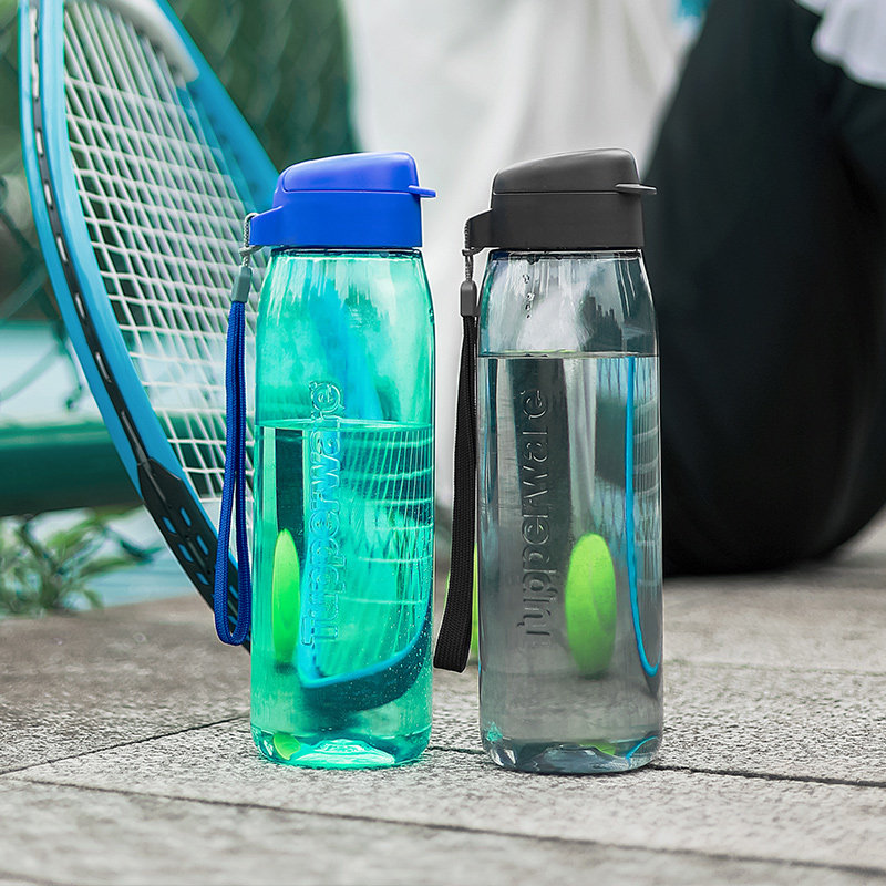 Tupperware water cup LOHAS heart cup large capacity 750ml plastic cup sealed portable leak-proof sports cup