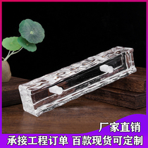 Glass brick colored transparent square glass partition wall fine grinding transparent brick Crystal brick bar half wall transparent frosted