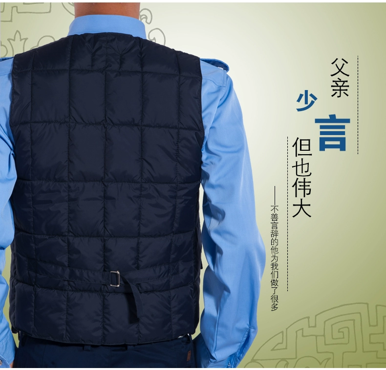 Áo vest cotton trung niên và cũ giản dị mùa đông lạnh lùng cha tải cotton vai mùa thu và mùa đông vest nam vest bông áo ba lổ