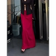 Encore red skirt for women in autumn 2024 new high-waisted slim and fashionable temperament slim straight skirt