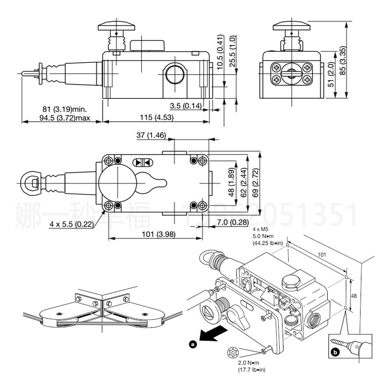 Allen Bradley拉绳开关440E-L13137罗克韦尔Lifeline4 