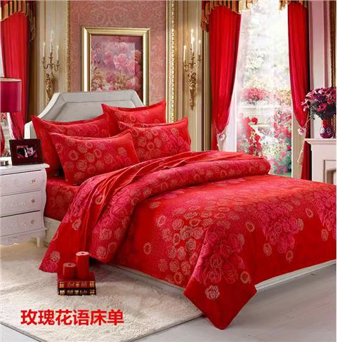 Khăn trải giường bằng vải cotton đơn màu đỏ đôi lớn 1,5m1,8 m 2.0 giường 100% cotton dày