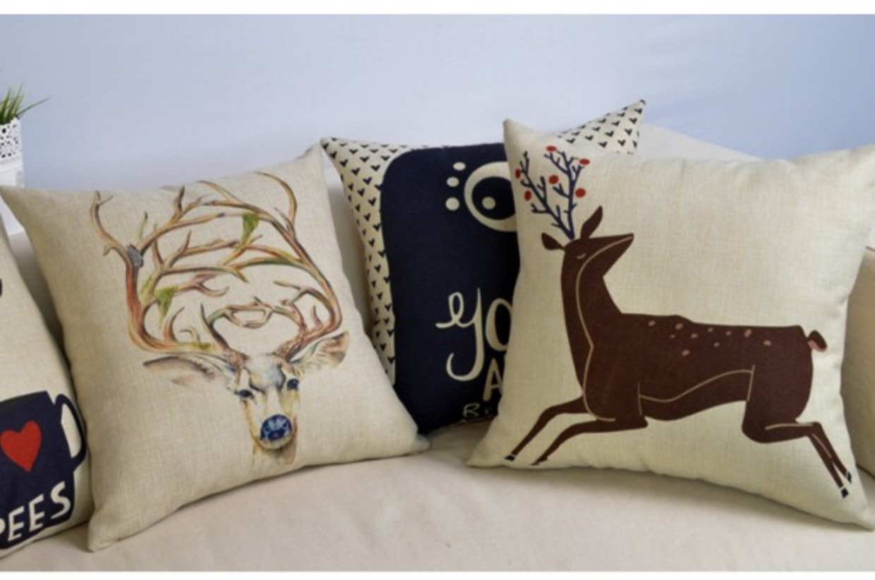Gối cotton và vải lanh Bắc Âu đệm sofa văn phòng thắt lưng phòng khách gối IKEA ôm gối không lõi đơn giản gối tựa văn phòng