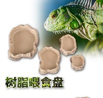 REPTIZOO RESIN FEEDING plate REPTILE FOOD BASIN LIZARD TORTOISE WATER basin FOOD basin Resin LANDSCAPING PALACE ROCK