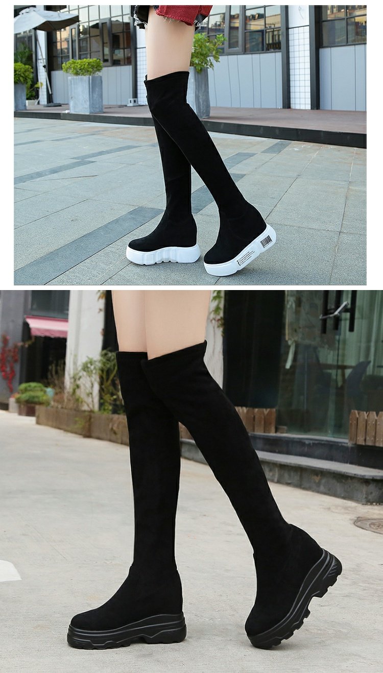 Giày nữ dài qua đầu gối mùa thu và mùa đông giày boot