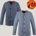 Nút cardigan cardigan dày mens đồ lót ấm áp cộng với chất béo bông áo len cardigan với áo dài tay. 