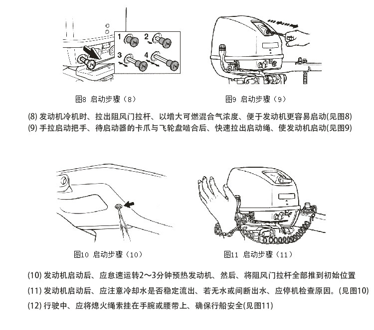 Забортный 裕舰船外机推进器四冲程水冷舷外挂机船用马达船尾机挂桨机螺旋桨 Yujian