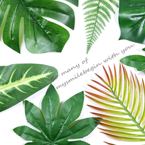 ins wind simulation turtle back leaf fake leaf background wall green leaf decoration Wedding landscape photography swing props