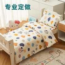 Pure cotton kindergarten three-piece baby quilt six-piece set childrens spring and autumn pure cotton quilt baby kindergarten bedding