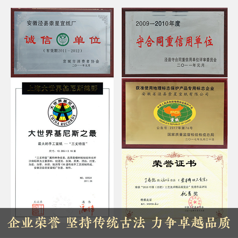 Thickened Handmade Large-Size Xuan Paper, 266.4cm Yards, 2.6 Yards, 8 Yards, Raw Xuan Paper with Sandalwood Bark, Semi-Raw, Semi-Processed Xuan Paper, Special Paper for Calligraphy and Chinese Painting Creation, Landscape, Flower and Bird Painting, Freehand Painting, Exhibition and Competition Entry Paper