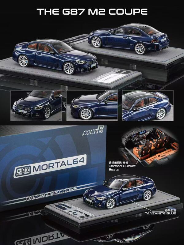 [in Stock] Mortal 1:64 G87 M2 Blue Alloy Car Model