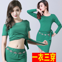 Belly dance coat women fall winter new yoga dress belly dance dress exercise top modal short sleeve long sleeve